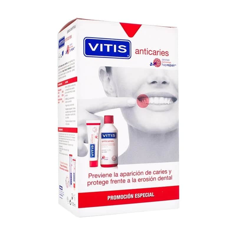 Vitis Anticaries Pack Pasta Dentífrica 100ml + Colutorio 500ml